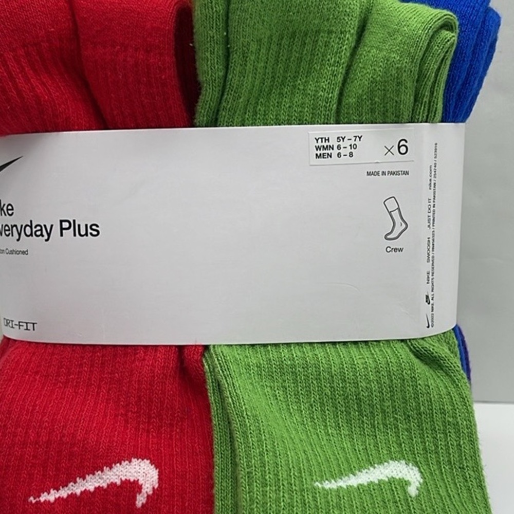 Nike Everyday Plus Cushioned
Training Crew Socks (6 Pairs) - Picture 5 of 16